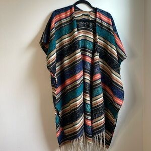 Do Everything in Love Boho Ruana/Poncho with Armholes/Sleeves